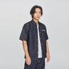 Comfortable Polo Collar Denim Logo Letter Short Sleeve Shirt Men shirts Light-Wash LMT010043206035898L00