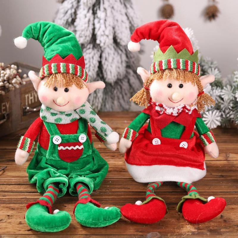 (Boy) 48Cm Cute Christmas Elf Soft Toy Decoration