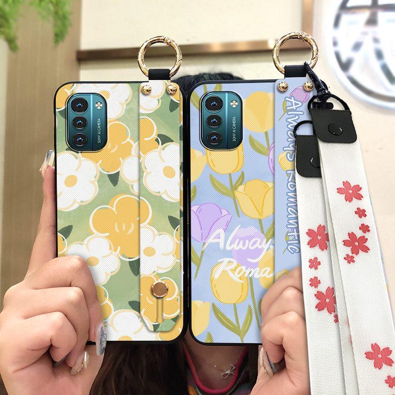 Kickstand Protective Phone Case For Nokia G11/G21 Flower Anti-knock Ring Shockproof Fashion Design Soft Case Durable