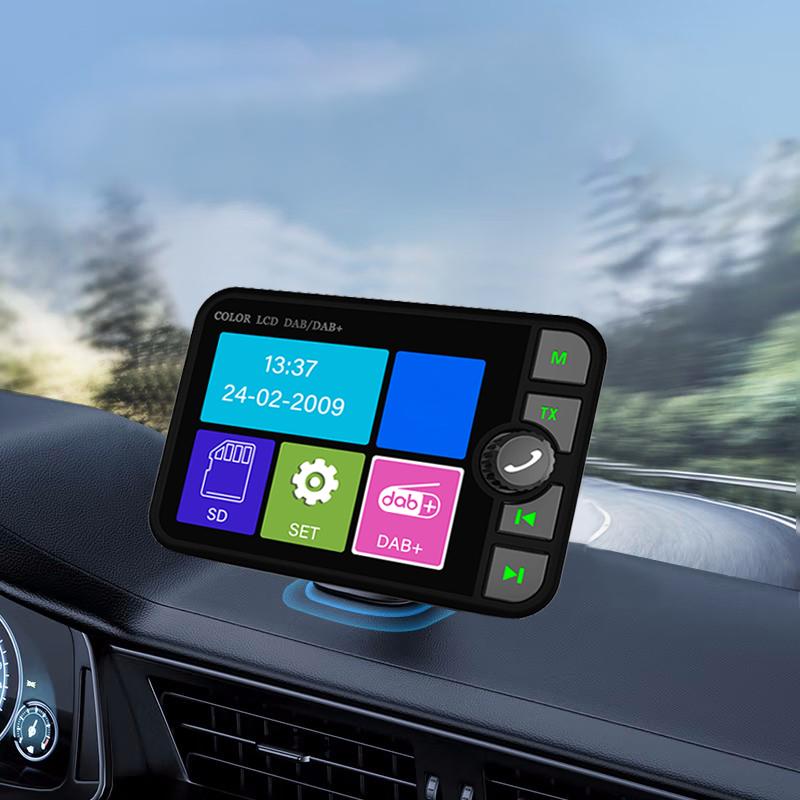 DAB Receiver Digital Radio 2.4 inch LCD Color Screen Stereo Digital Signal Broadcast Adapter Bluetooth 5.0 For Europe/Australia