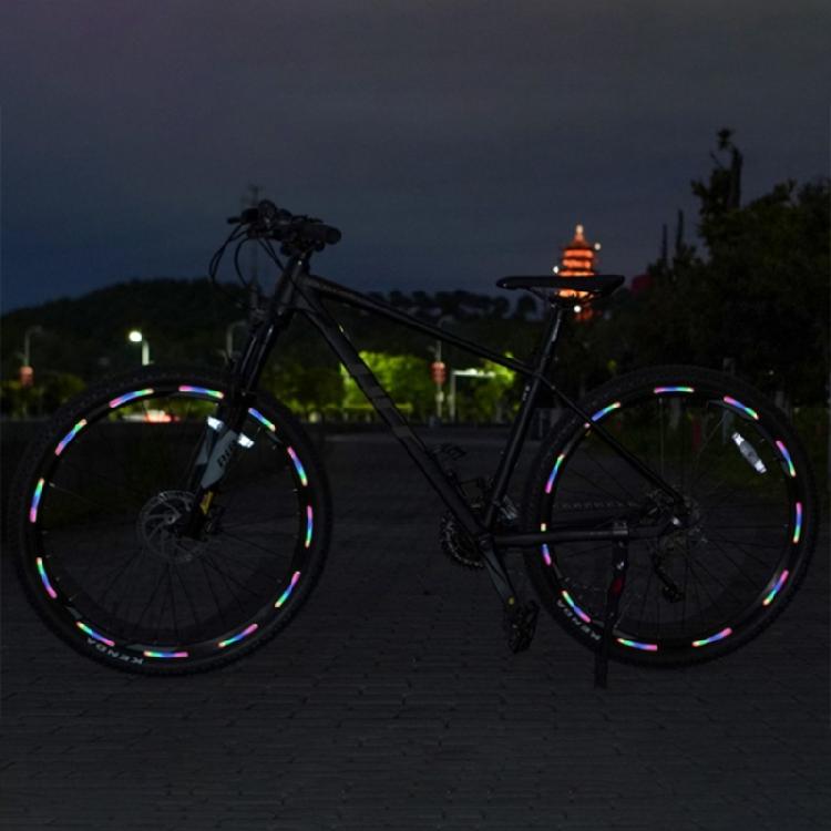 20Pcs Car Wheel Hub Sticker High Reflective Stripe Tape Luminous Warning Sticker