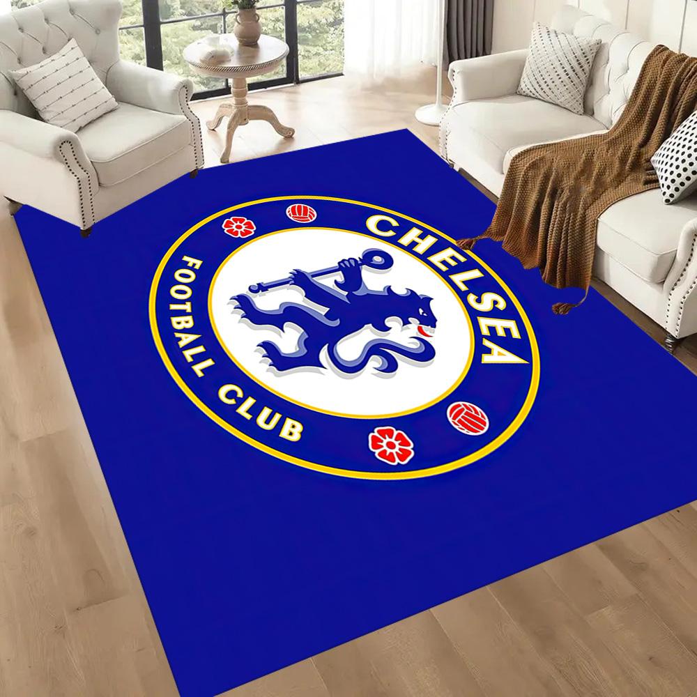 Love Chelsea Football Club Logo Square Rugs Are a Great Choice for Living Rooms, Bedrooms, Home Décor, and As Gifts.
