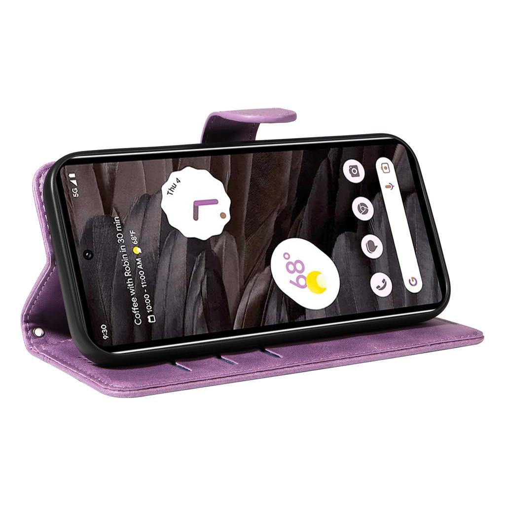 For Google Pixel 7a Case Wallet PU Leather Phone Cover with Stand View