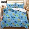 Dinosaur Duvet Cover Set Tropical Cartoon Dinosaur Twin Bedding Set for Kids Teens Double Queen King Size Polyester Quilt Cover