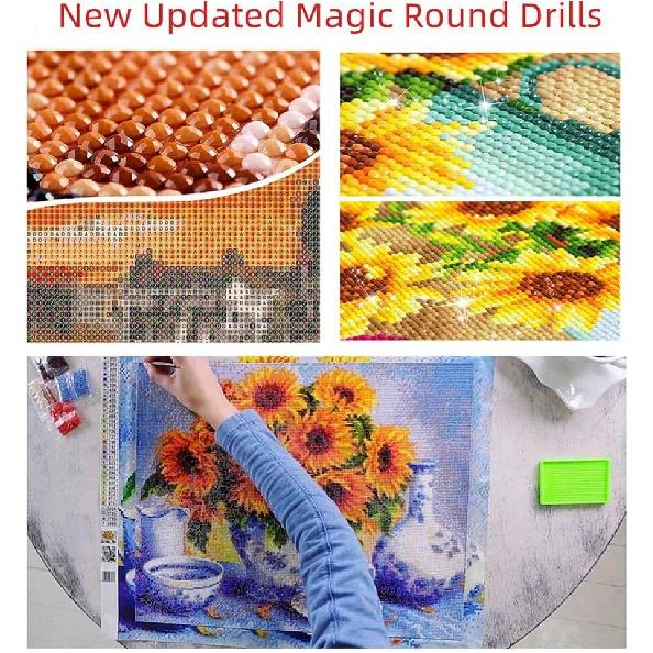 DIY 5D Diamond Art Painting Kits Black and White Abstract Kissing Couple Lover Full Drill Round Diamond Art Paint by Number Kits for Beginner Crystal