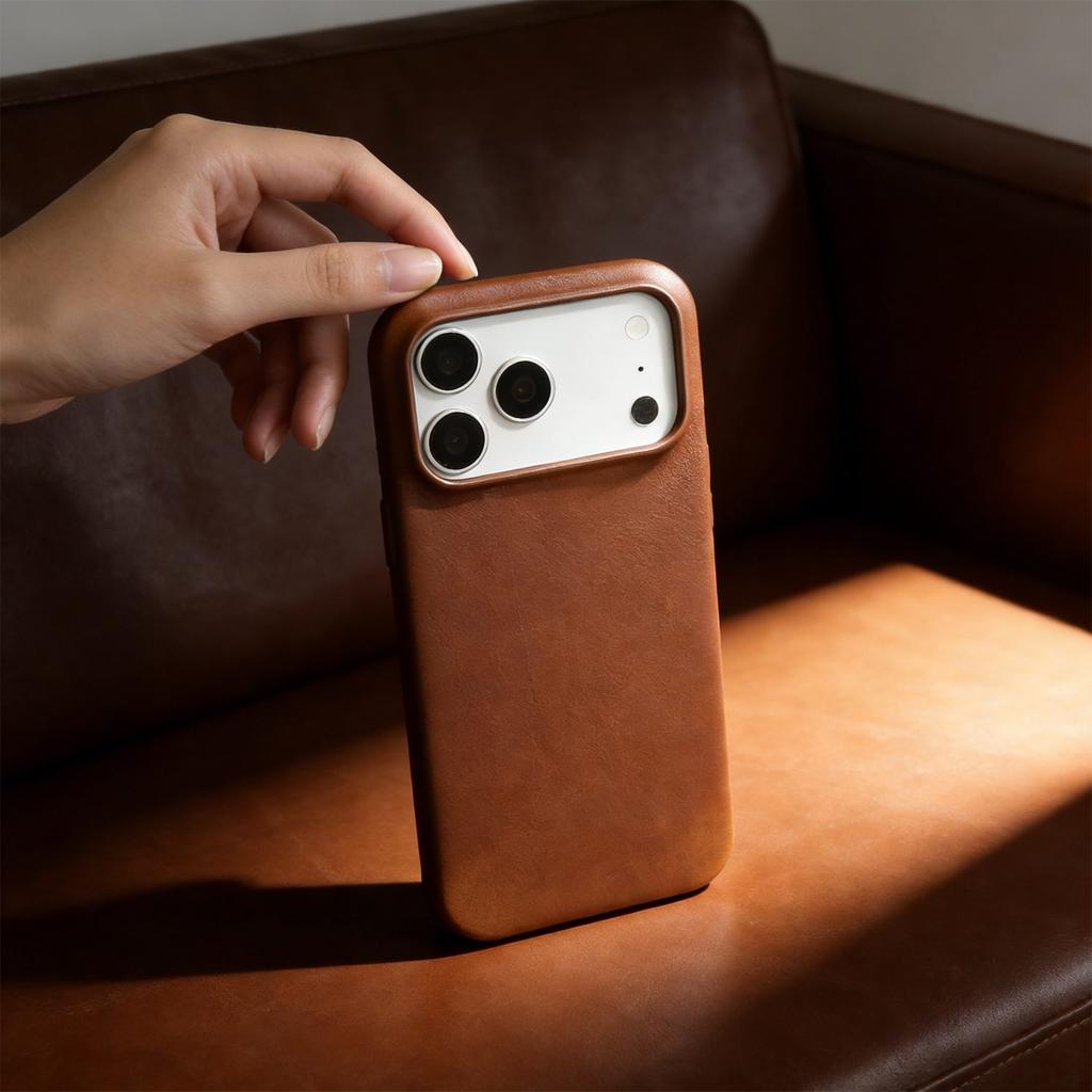 For Magsafe Case for iPhone16Pro Max 15 17 Pro Max 14 13 Retro Full Grain Cowhide Genuine Oil Wax Pattern Leather Magnetic Cover