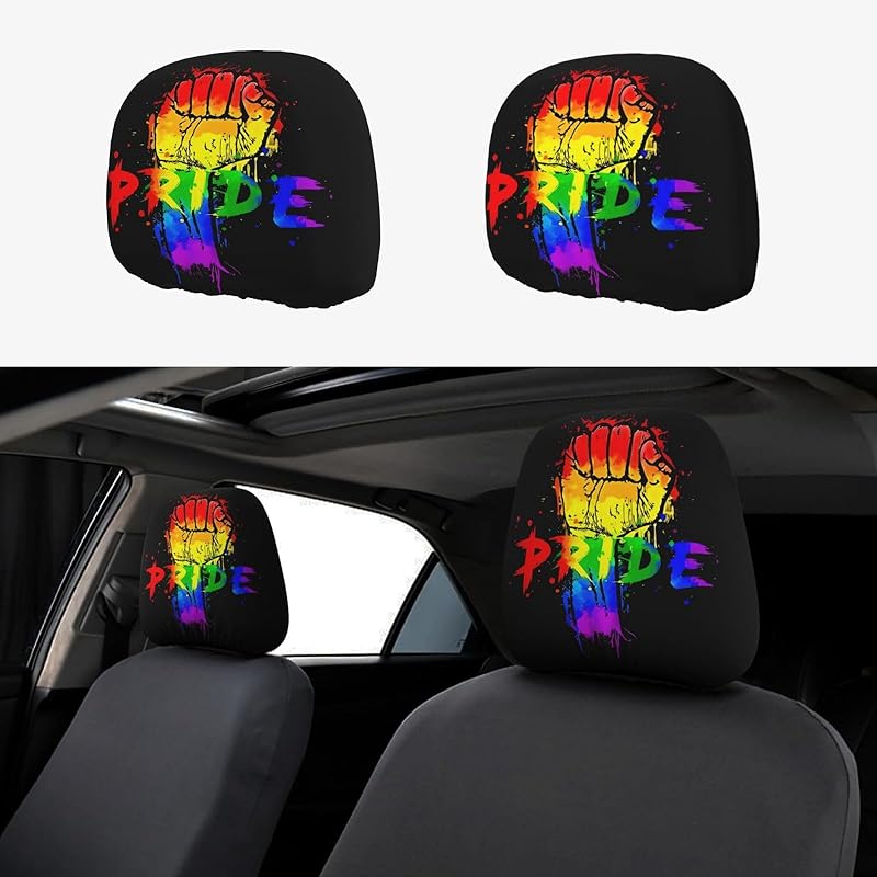 Cartoon Cute Eyes Car Headrest Covers 2 Pack Car Seat Head Rest Cover Auto Elastic Seat Coverings Vehicle Interior Accessories Protector Universal