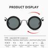 Neutral New Round Frame Adjustable Light-reducing Sunglasses Outdoor Fishing Driving UV400 Personalized Polarized Sunglasses