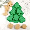 Christmas Chocolate Molds Christmas silicone chocolate molds 6 Cavity Silicone Baking Tool 3D Festive Snowflake Tree Santa Mould