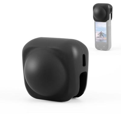 For Insta360 X4 / X4 Air / X5 PULUZ Silicone Protective Lens Cover (Black)