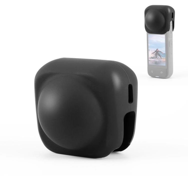 For Insta360 X4 / X4 Air / X5 PULUZ Silicone Protective Lens Cover (Black) чёрный