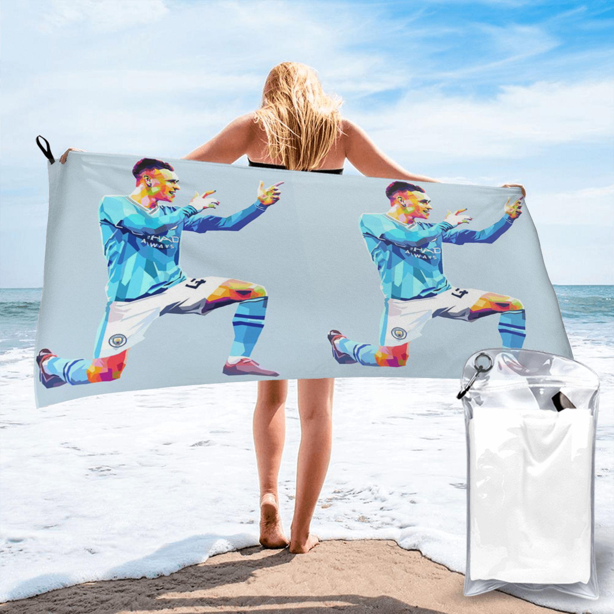 

Phil Foden Printing Beach Towel Soft Microfiber Quick Dry Absorbent Quick Towels For Bath W40*H60(CM)