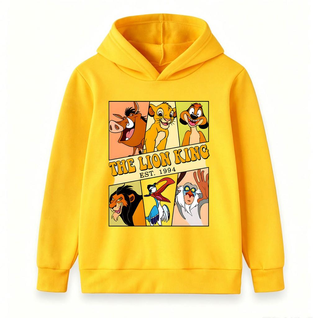 Kids Boys Girls Crewneck Hoodie, 1994 Retro Classic Animal Themed Printed Casual Pullover Sweatshirt, Soft Warm Long Sleeve Top for Daily Outdoor