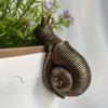 Jardin Croisé Escargot Pot de Fleurs Suspendu Ornement Artisanat en Résine
