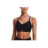 Under Armour Continuum Solid Logo Print Low Intensity Training Sports Bra Women Underwear Black 1372871-001