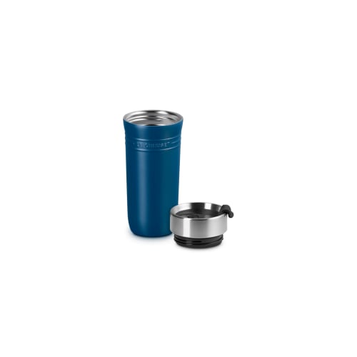 [Red Dot Design Award 2025 Winner] Le Creuset Travel Tumbler/Mug/Water Bottle, 350ml, Deep Teal, Stainless Steel, Vacuum Insulated, Keeps Drinks Hot o