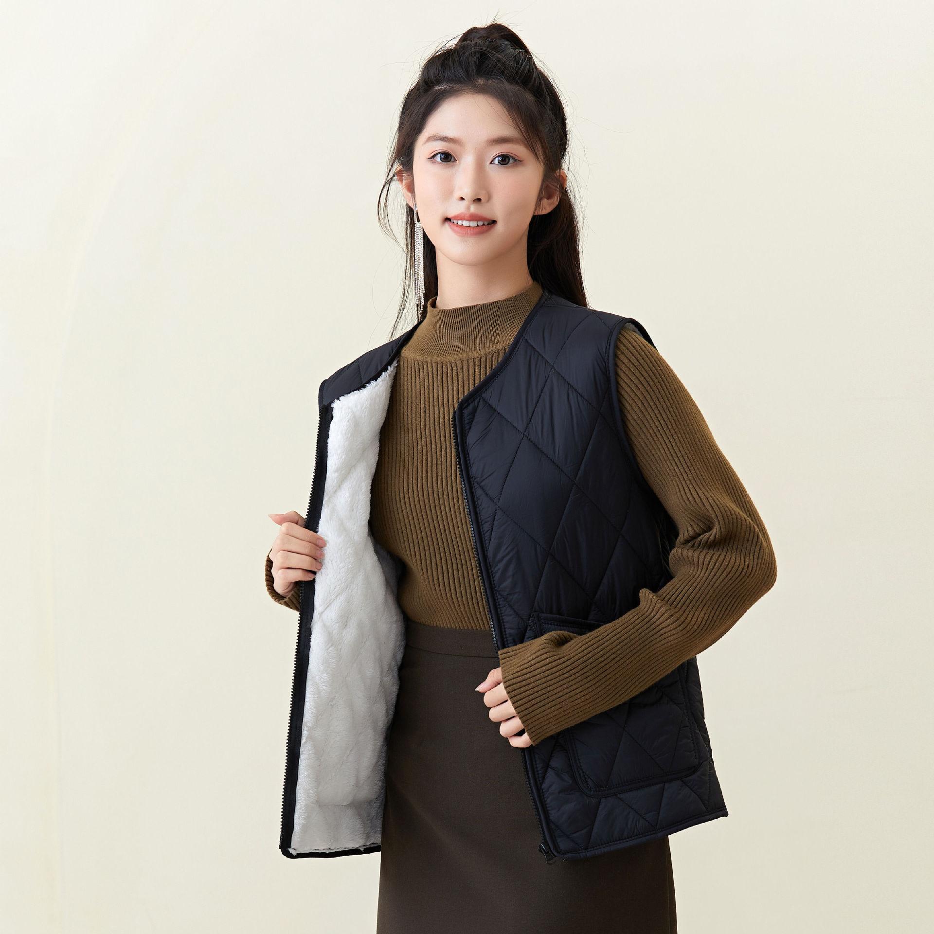 

Осенне-зимние женские зимние пуховые хлопковые подбитые легкие двухсторонние теплые жилеты на молнии для дома женские хлопковые жилеты модные и теплые L