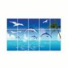 Oil-proof Kitchen Wall Sticker Rose Tulip Flower Dolphin Dandelion Self-adhesive Waterproof