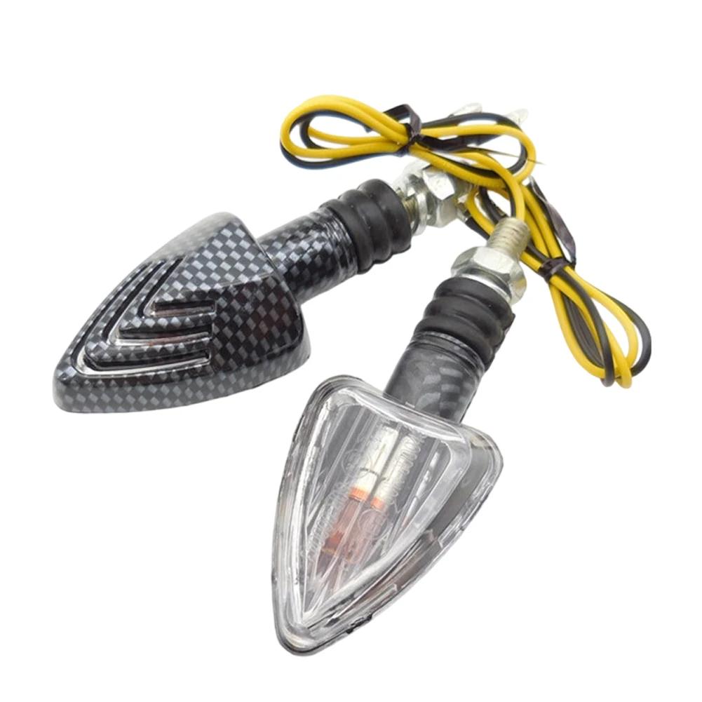 1Pair Motorcycle Turn Signal Indicator Light Triangle Amber Indicator Warning Signal Lamp Motorbike Scooter LEDTurn Signal Light