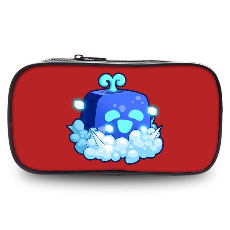 Durable Polyester Blox Fruits Roblox Pencil Case For Students With Large Capacity