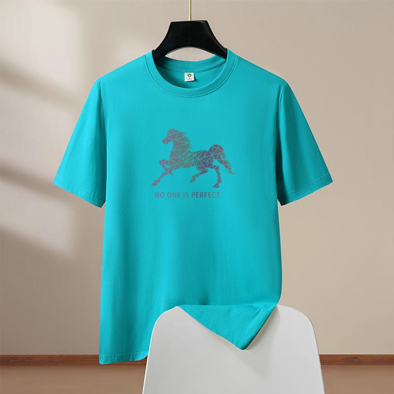 T-Shirt for Men O Neck Horse T-shirts Man T-shirt for Male Oversized S-6XL Men T-shirts Sports Print Shorts Sleeve T-shirts