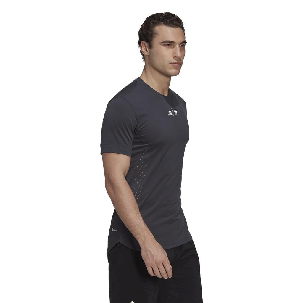 Adidas Kurzarm Tennis New York Grafik VS414 Carbon XS T-Shirt Herren (HH8774)