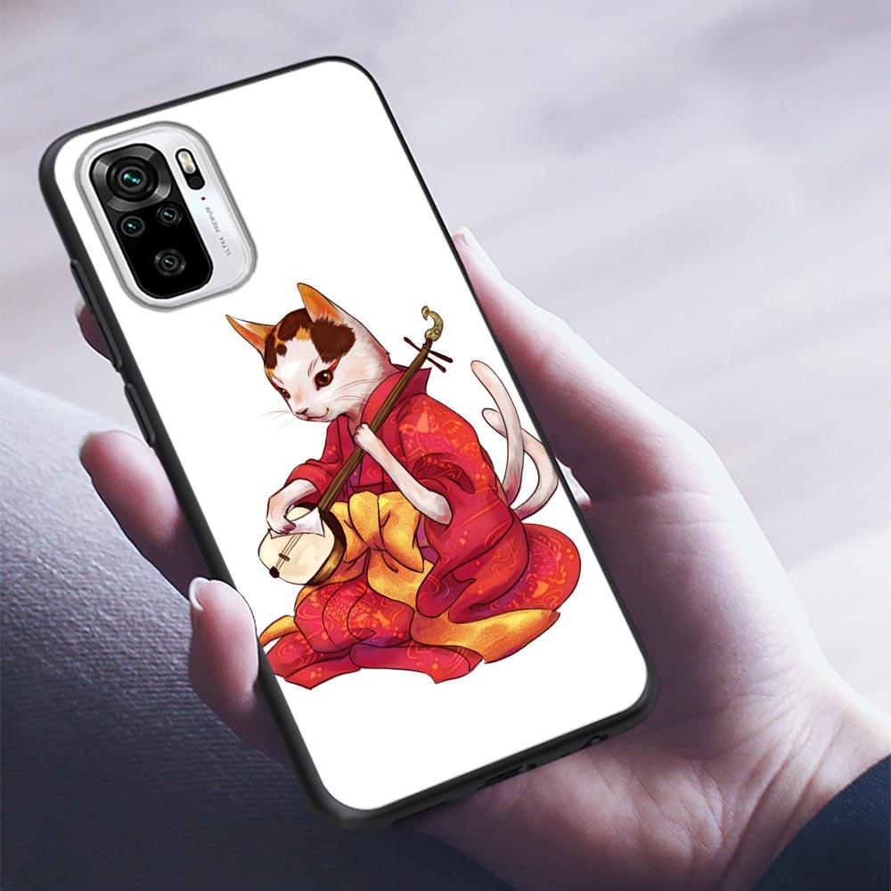 Mythos Legende Kunst Katze Fuchs Fisch Silikon Handyhülle Für Xiaomi Redmi Note 9 9T 10 10s 11 11s 11E 8 7 Poco M3 M4 Pro 5G Hüllen