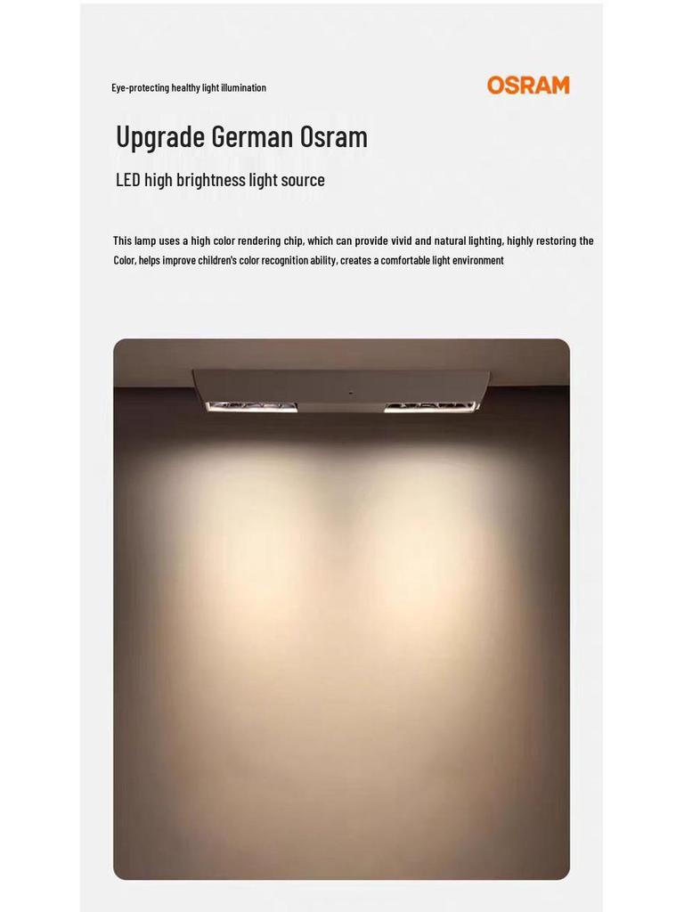 Linear Track Surface-Mounted LED Ceiling Spotlight, 30W, Anti-Glare, 6 Heads for Living Room/Bedroom