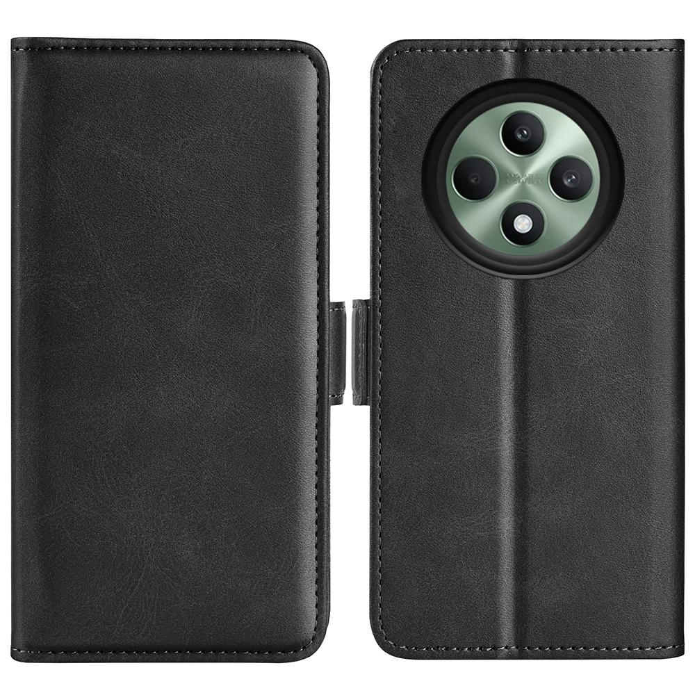 For Oppo Reno12 F 5G Case Calf Texture Leather Stand Wallet Phone Cover