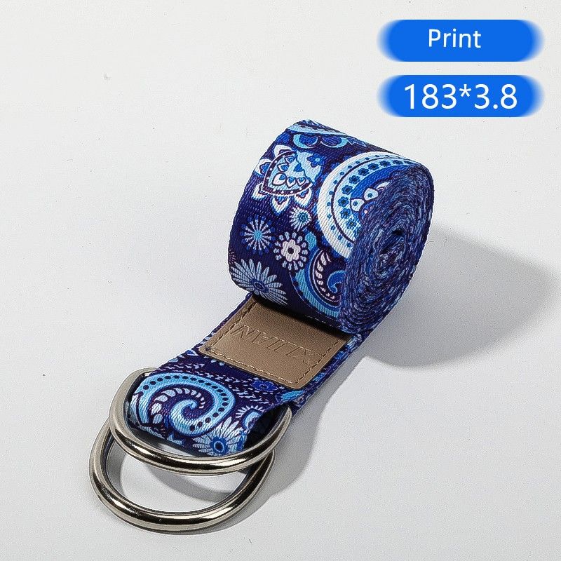 

Avan s Yoga Stretch Belt Anti-Humpback Thickened Stretch Strap Open Shoulder Stretch Strap Tension Yoga Auxiliary Products [Print] 183*3.8cm