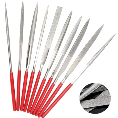 Diamantfeilensatz 10-teilig, 3*140mm, Metallstabfeile, Präzisionsfeile zum Entgraten und Polieren, für Metall, Holz und Eisenarbeiten