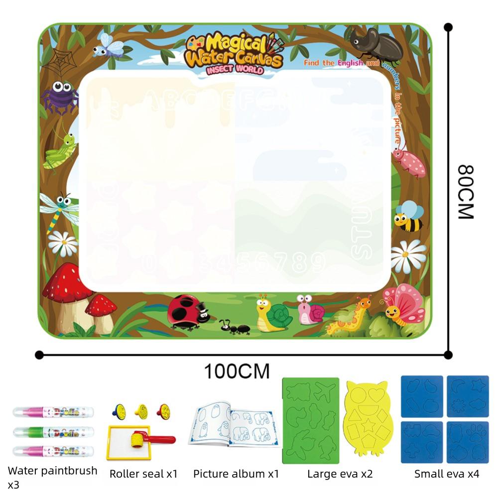 Alfombrilla Mágica para Dibujar con Agua Extra Grande Set de Juguetes para Garabatear con Agua Pizarra Juguetes Educativos para Niños Regalo para Niños Múltiples Tamaños