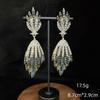Hot-Selling Fashion Light Luxury Earrings, Multi-Color Diamond Leaf Earrings, Elegant Design Banquet Earrings