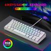 Portable 61 Keys Wired Mini Mechanical Keyboard K61 Ergonomic Quiet Keyboard for PC Office Home Gaming