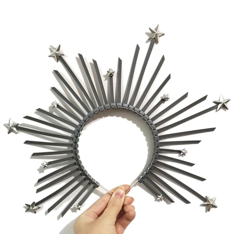 Lolita Halocrown Mary Halocrown Headband Spiked Halocrown Sunburst Greek Baroque Tiara Crown SunGoddess Headpiece