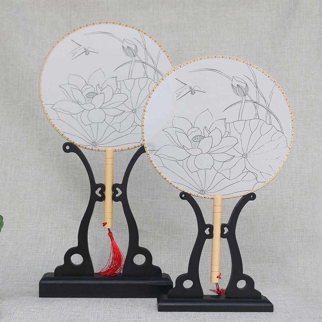 Supporto per Ventaglio in Bambù Stile Cinese Tradizionale per Decorazione da Tavolo Supporto Base per Telaio Ventaglio Strumento Espositivo Accessori