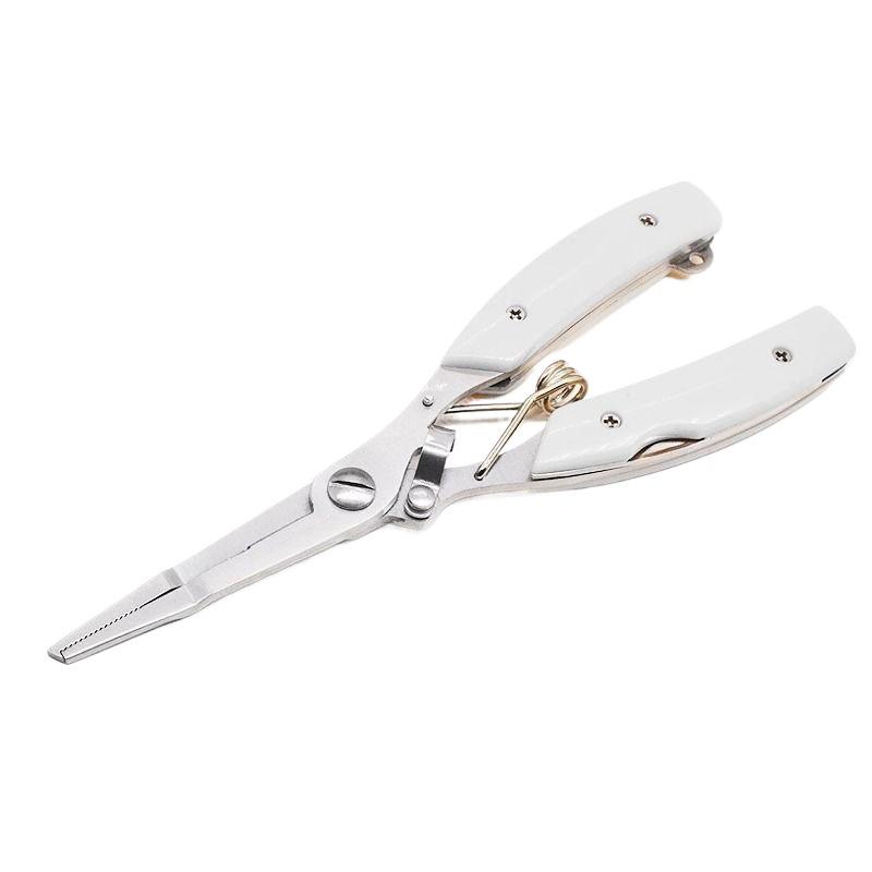 Stainless Steel Multi-function Fishing Pliers: Scissors, Hook Removal, PE Line Cutting, Hook Tying, Fish Control.