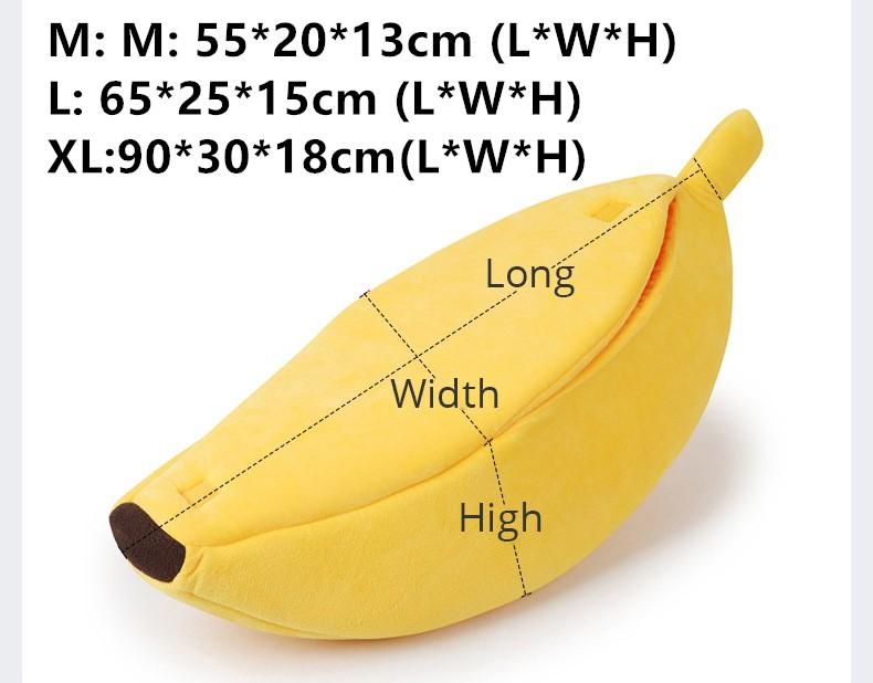 

New Funny Banana Cat Bed House Cute Cozy Cat Mat Beds Warm Durable Portable Pet Basket Kennel Dog Cushion Cat Supplies M жёлтый