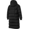 Li Ning Comfortable Casual Simple Hooded Zipper Loose Cold-Resistant Warm Outdoor Long Down Jacket Women Outerwear Black AYMU090-2