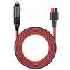 2m 15A Car Cigarette Lighter Plug Extension Cable 14AWG 45A Connector Compatible with Anderson Powepole for Solar Generator