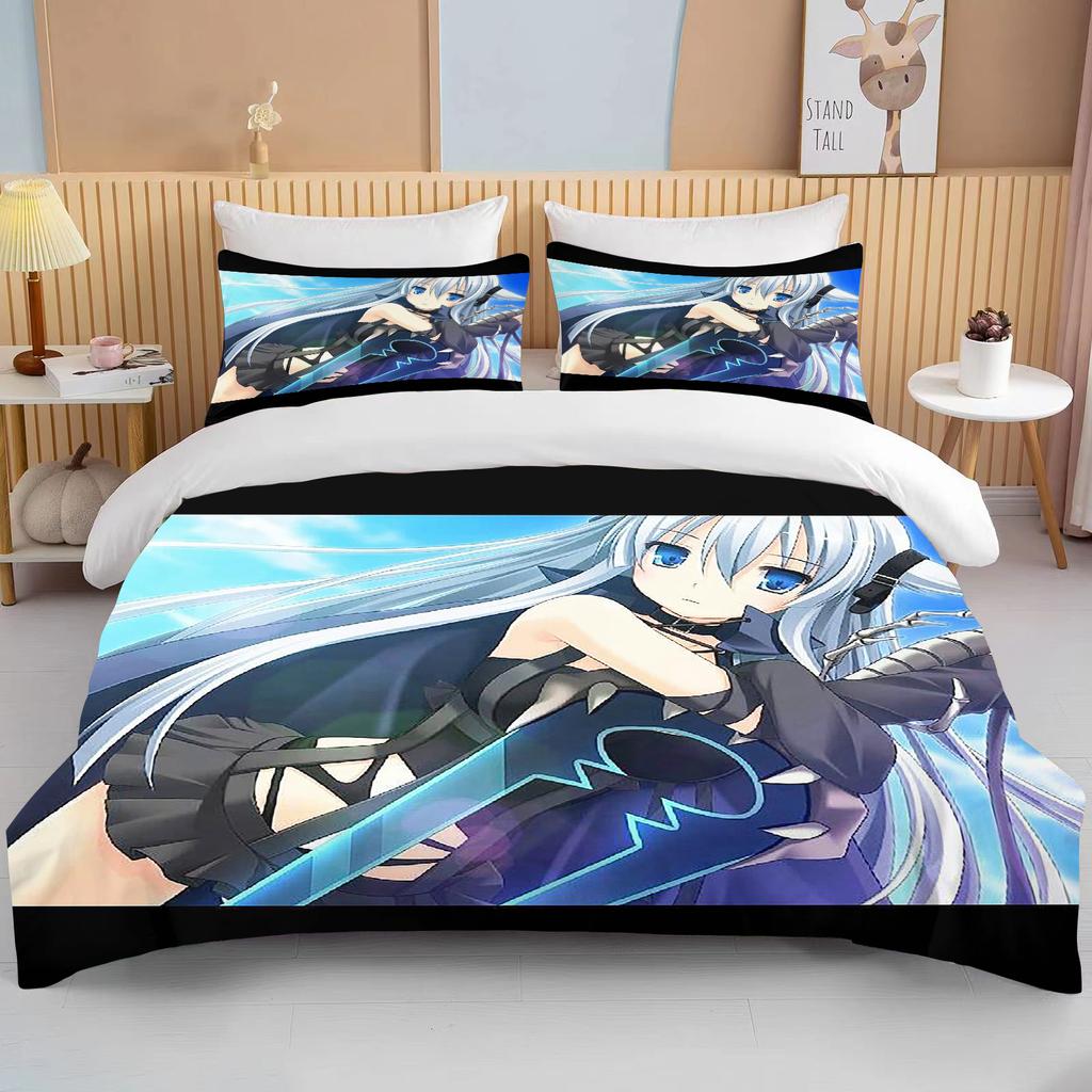 Japanese Anime Beauty King Size Double Bed Bedding Set Microfiber or Polyester Duvet Cover Set  Comforter Set