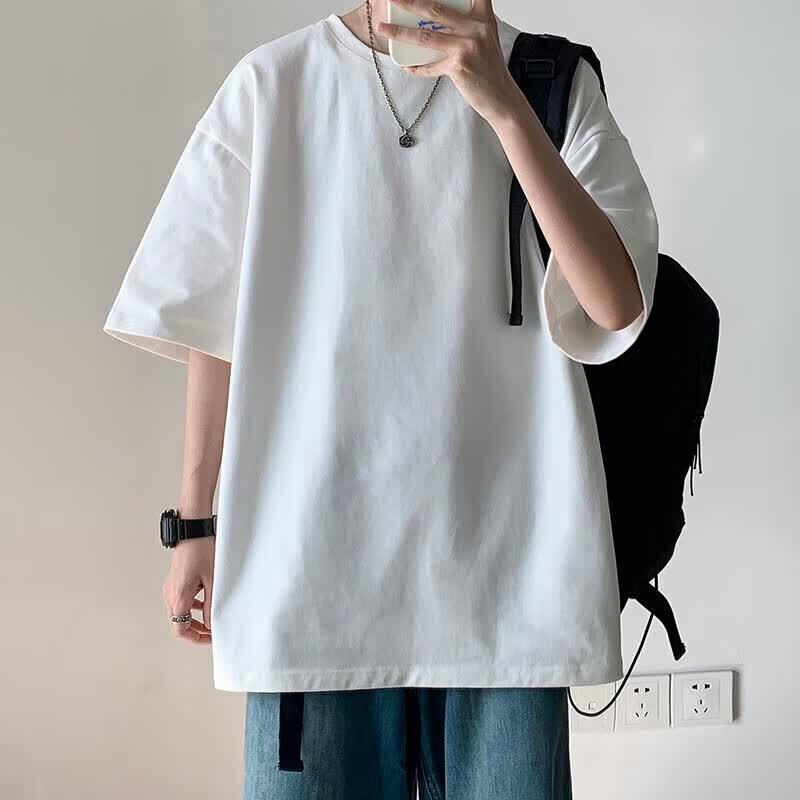 Dingfengbaoluo Men's Japanese Style Pure Cotton Short Sleeve T-Shirt DF230
