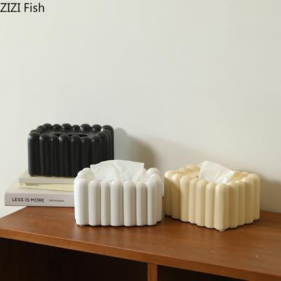 Proste ceramiczne pudełko na chusteczki Kreatywne pudełko do przechowywania chusteczek na stół jadalny Kuchenny dozownik do mokrych chusteczek Dekoracja domu Uchwyt na serwetki
