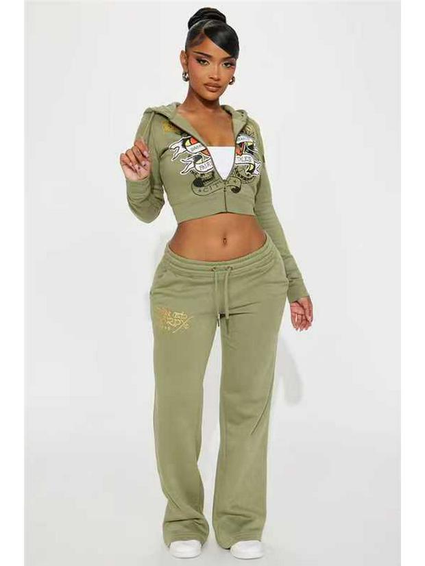 European and American Women's 2024 Casual Street Print Two-Piece Suit - Multicolor Girlfriend Set