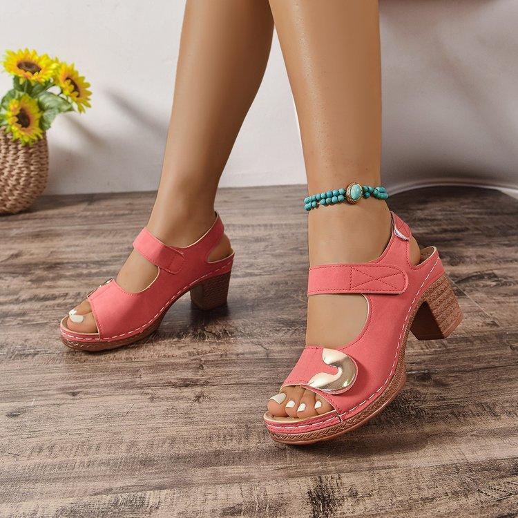 Thick-heeled Shoes Sandals High-heeled Sandals Casual