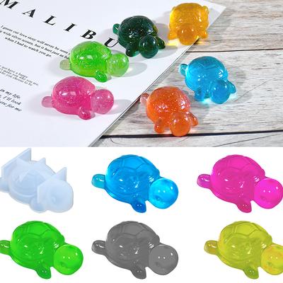 Cute Little Sea Turtle Silicone Mold DIY Epoxy Resin Casting Mould 3D Animal Crystal UV Glue Making Molds Mini Tabletop Ornament