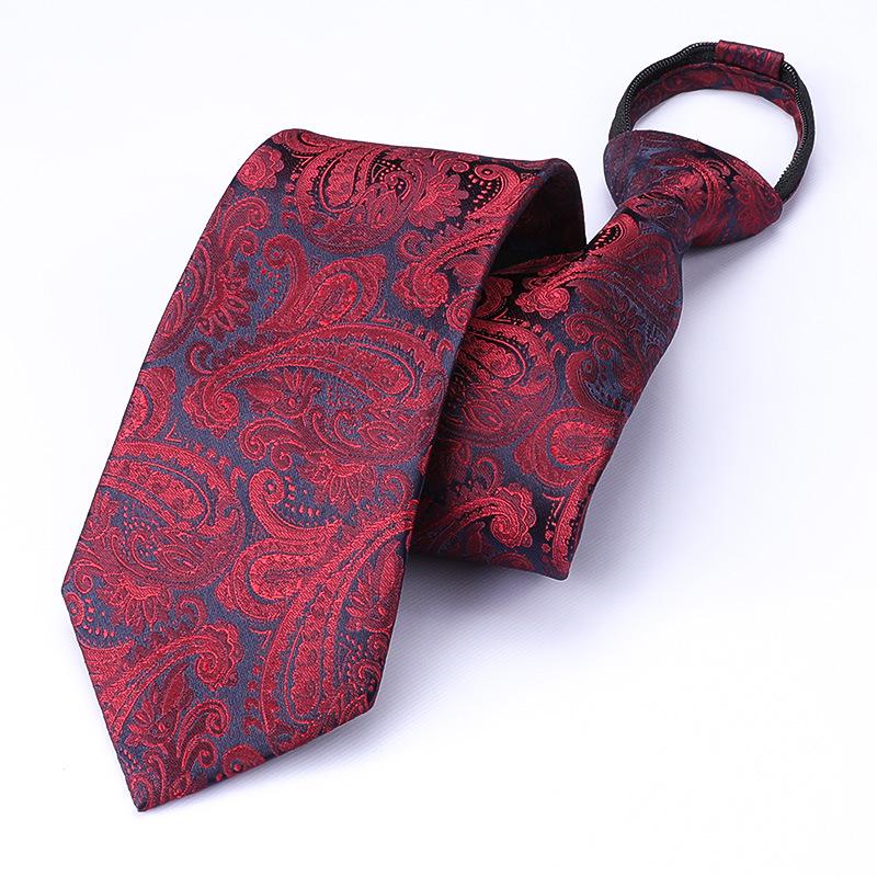 Men's Korean Style Zipper Striped No-Tie Professional Wedding Tie