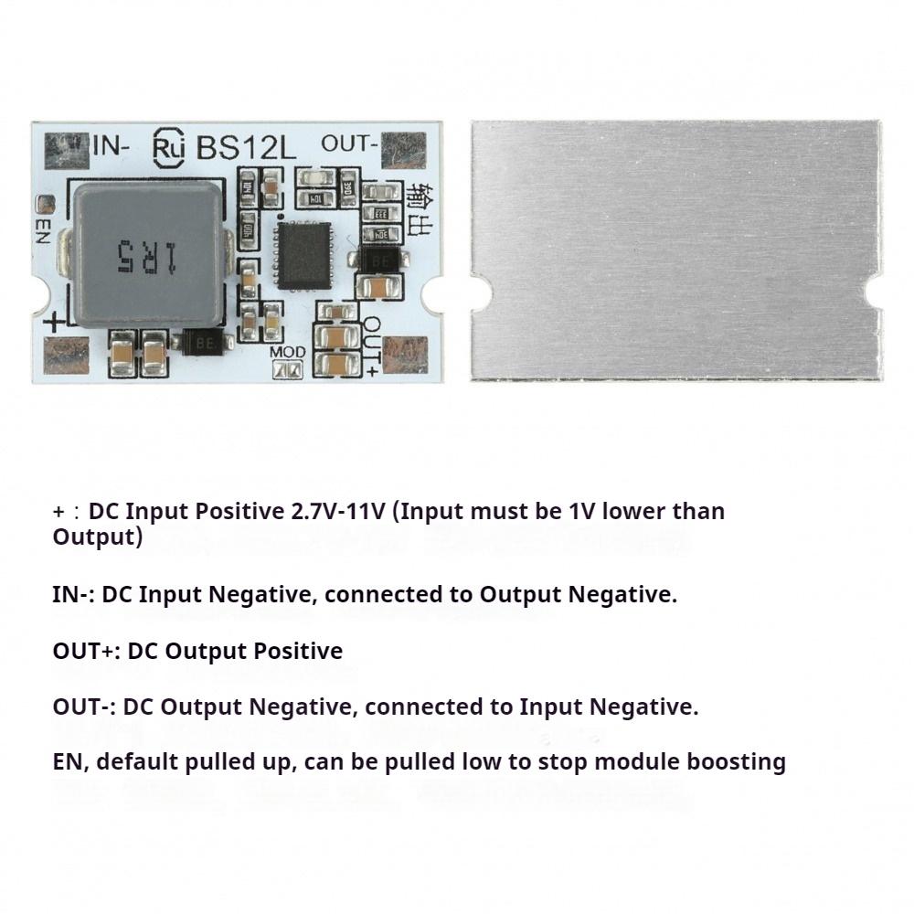 DC-DC Boost Power Supply Module 2.7-11V To 5V/12V 10A With Short-Circuit Protection Mini Boost Power Board With TVS Input/Output