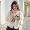 Scarf 2025 new imitation cashmere scarf sweet medium and long scarf women autumn and winter fringed scarf shawl women