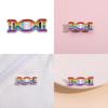 Cartoon Dna Creative Helix Metal Badge Colorful Genetic Chain Brooch For Accessories Fashion